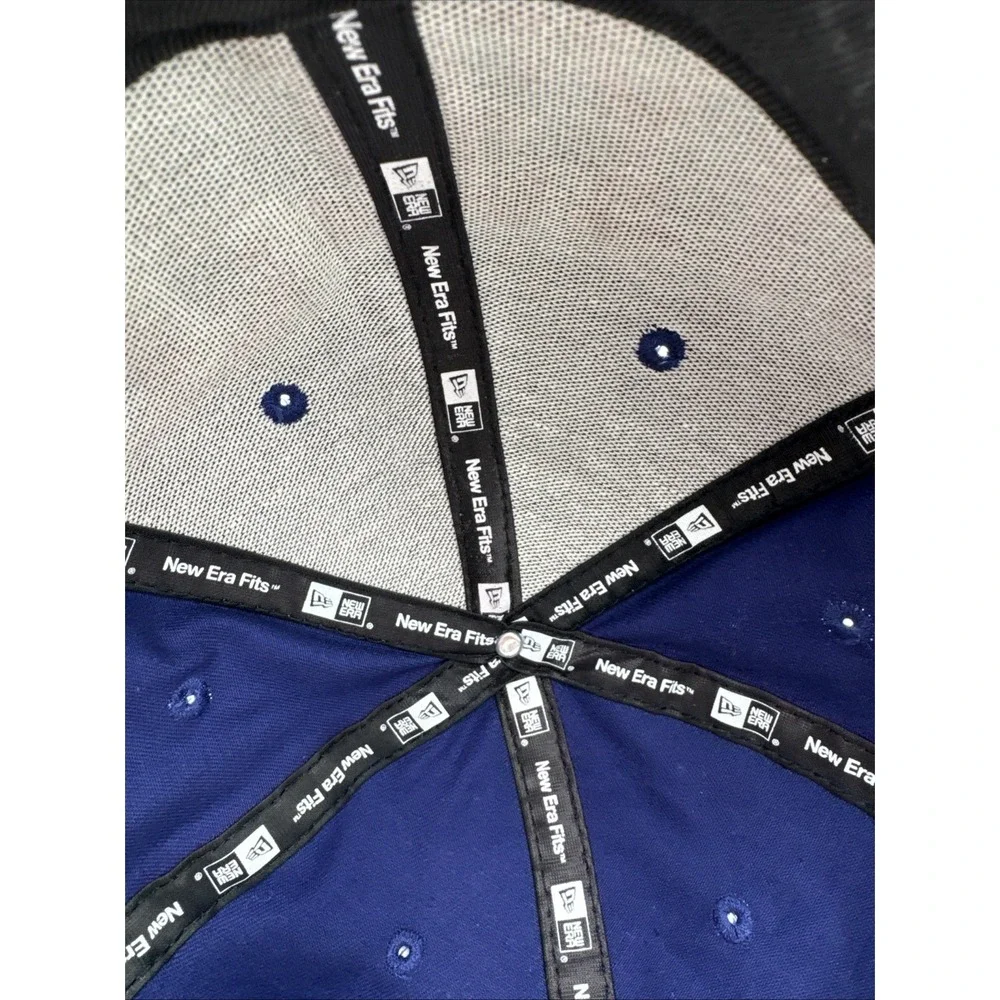 Texas Rangers Hat Cap Snapback Blue New Era 9Fifty Spell‎ Out Logo MLB